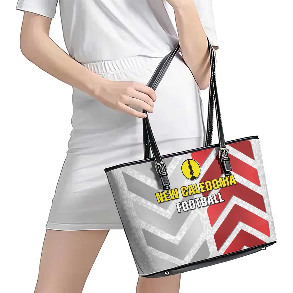 New Caledonia Football Leather Tote Bag Unique Style LT05 - Polynesian Pride
