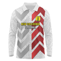 Custom New Caledonia Football Long Sleeve Polo Shirt Unique Style LT05 Red - Polynesian Pride