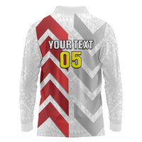 Custom New Caledonia Football Long Sleeve Polo Shirt Unique Style LT05 - Polynesian Pride
