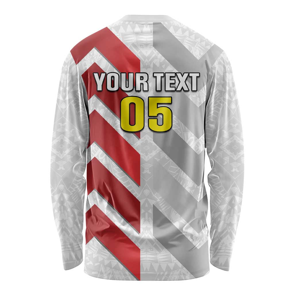 Custom New Caledonia Football Long Sleeve Shirt Unique Style LT05 - Polynesian Pride