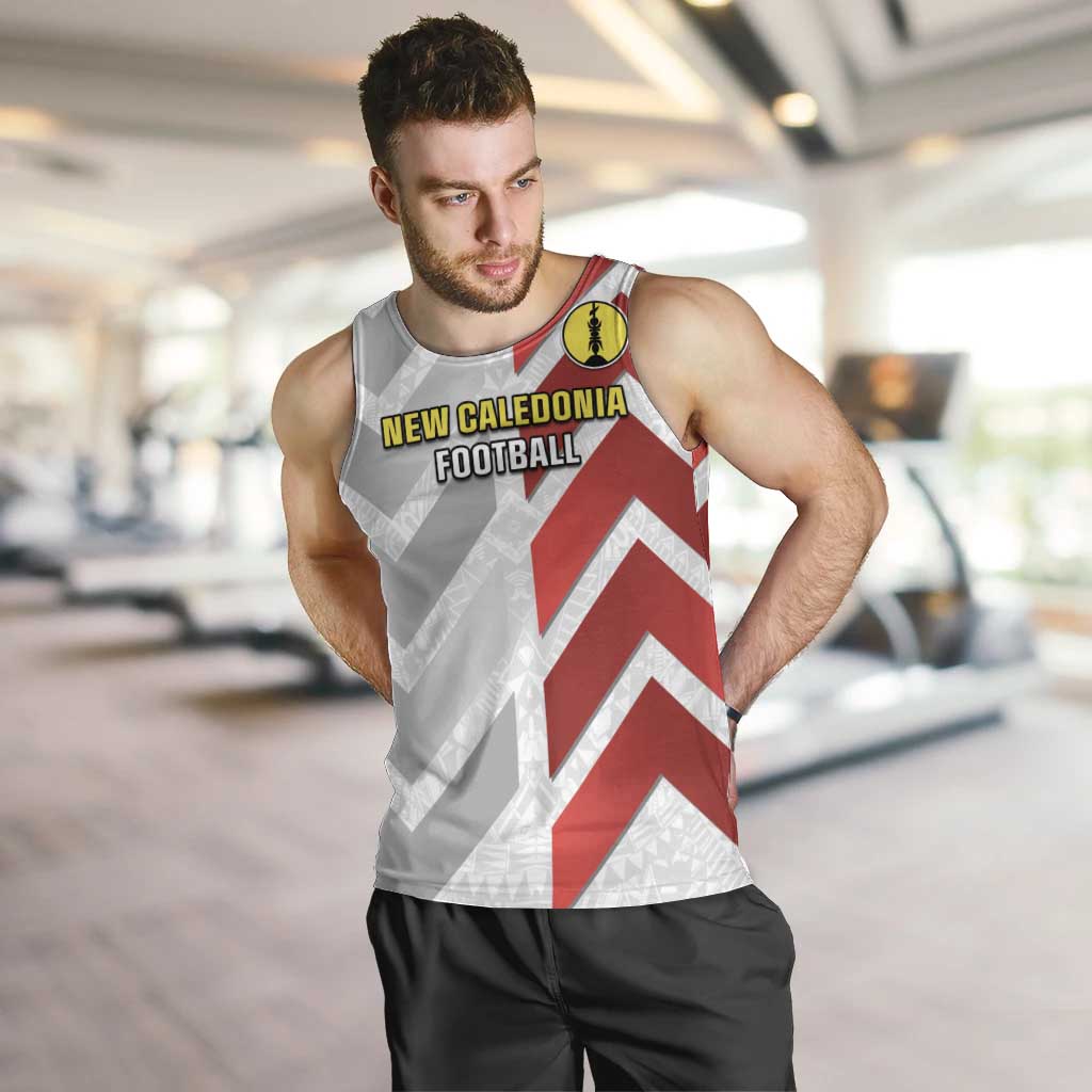 Custom New Caledonia Football Men Tank Top Unique Style LT05 Red - Polynesian Pride