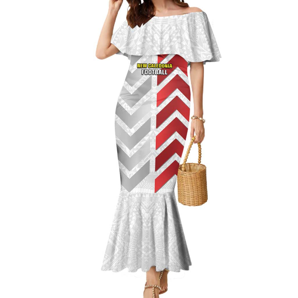 Custom New Caledonia Football Mermaid Dress Unique Style LT05 Women Red - Polynesian Pride