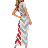 Custom New Caledonia Football Short Sleeve Bodycon Dress Unique Style LT05 - Polynesian Pride