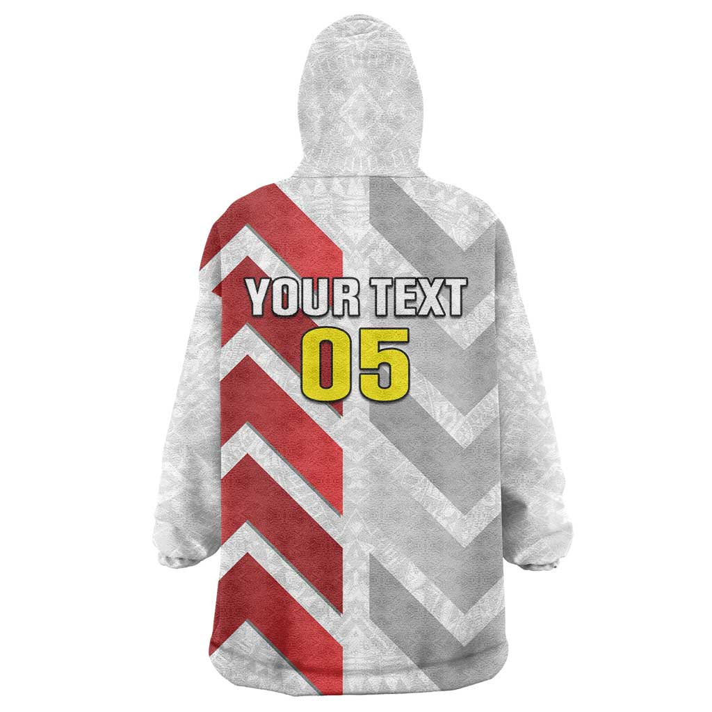 Custom New Caledonia Football Wearable Blanket Hoodie Unique Style LT05 - Polynesian Pride