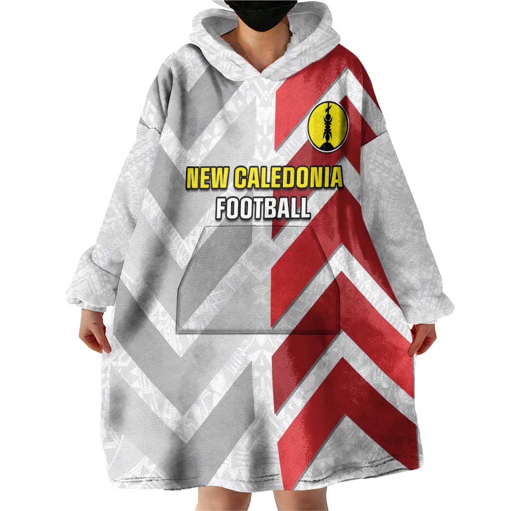 Custom New Caledonia Football Wearable Blanket Hoodie Unique Style LT05 - Polynesian Pride