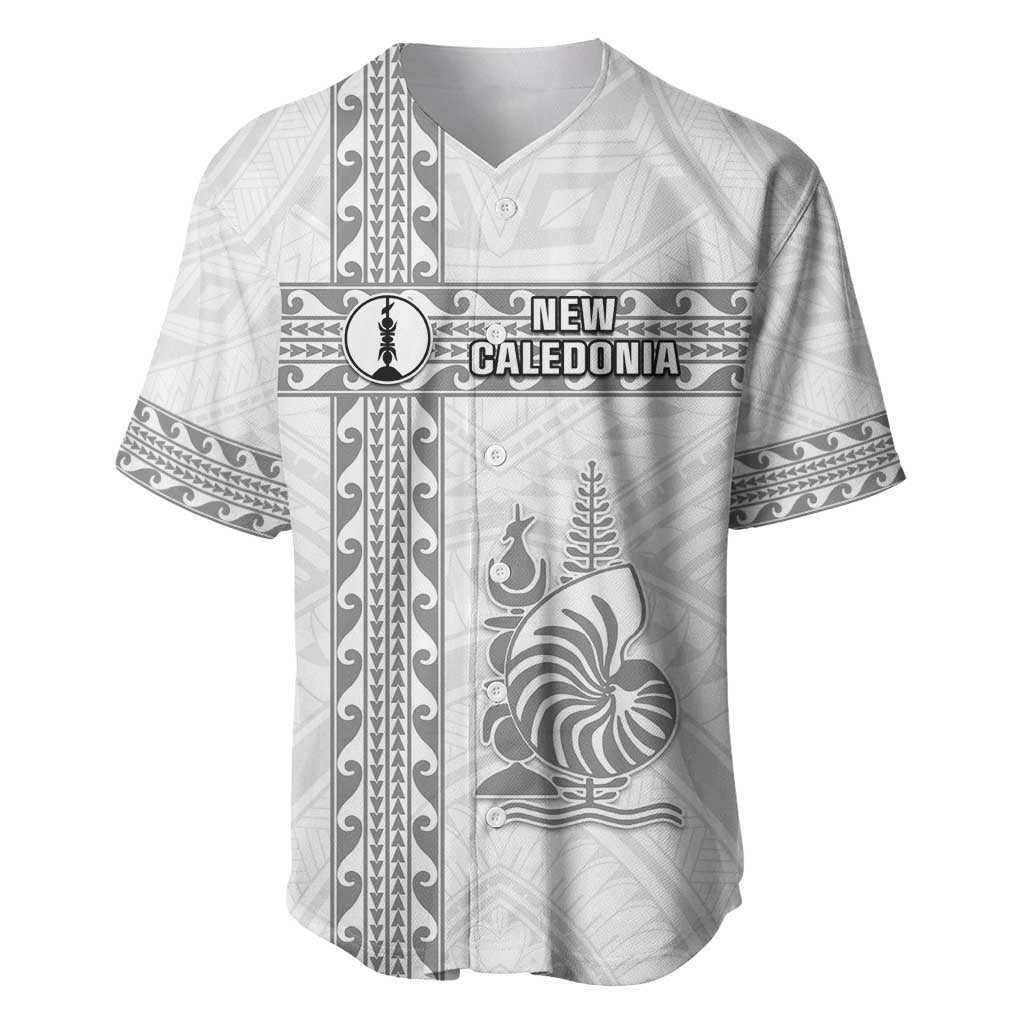 Custom New Caledonia Football Baseball Jersey Go The Kagus LT05 White - Polynesian Pride