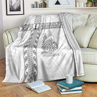 New Caledonia Football Blanket Go The Kagus LT05 White - Polynesian Pride