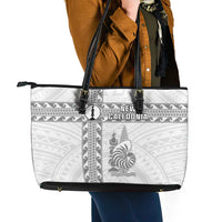 New Caledonia Football Leather Tote Bag Go The Kagus LT05 - Polynesian Pride