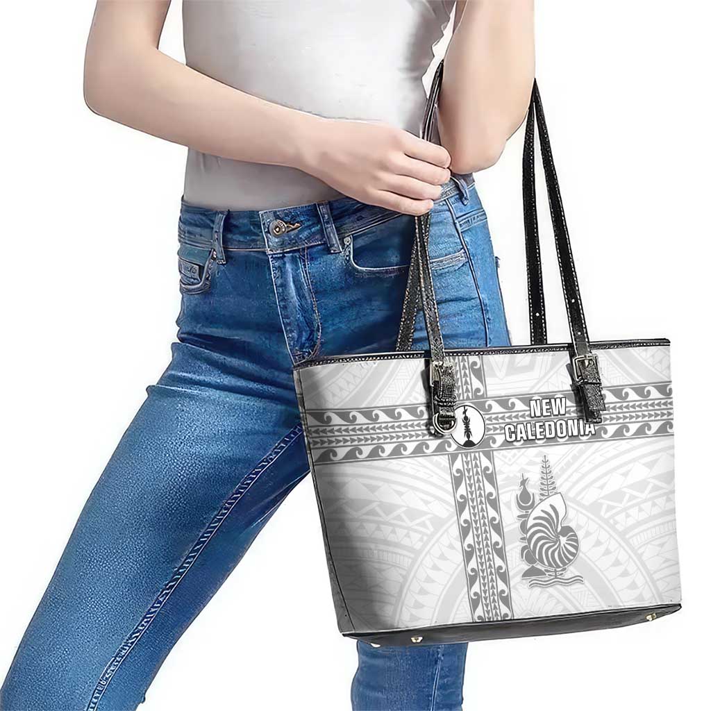 New Caledonia Football Leather Tote Bag Go The Kagus LT05 - Polynesian Pride