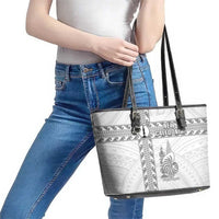 New Caledonia Football Leather Tote Bag Go The Kagus LT05 - Polynesian Pride