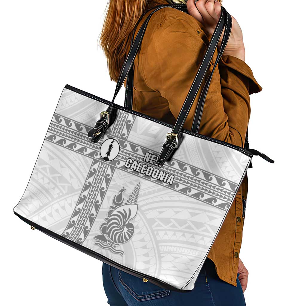 New Caledonia Football Leather Tote Bag Go The Kagus LT05 - Polynesian Pride