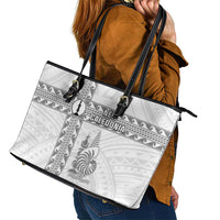 New Caledonia Football Leather Tote Bag Go The Kagus LT05 - Polynesian Pride