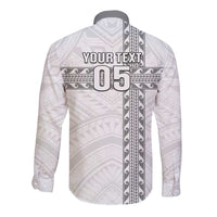 Custom New Caledonia Football Long Sleeve Button Shirt Go The Kagus LT05 - Polynesian Pride