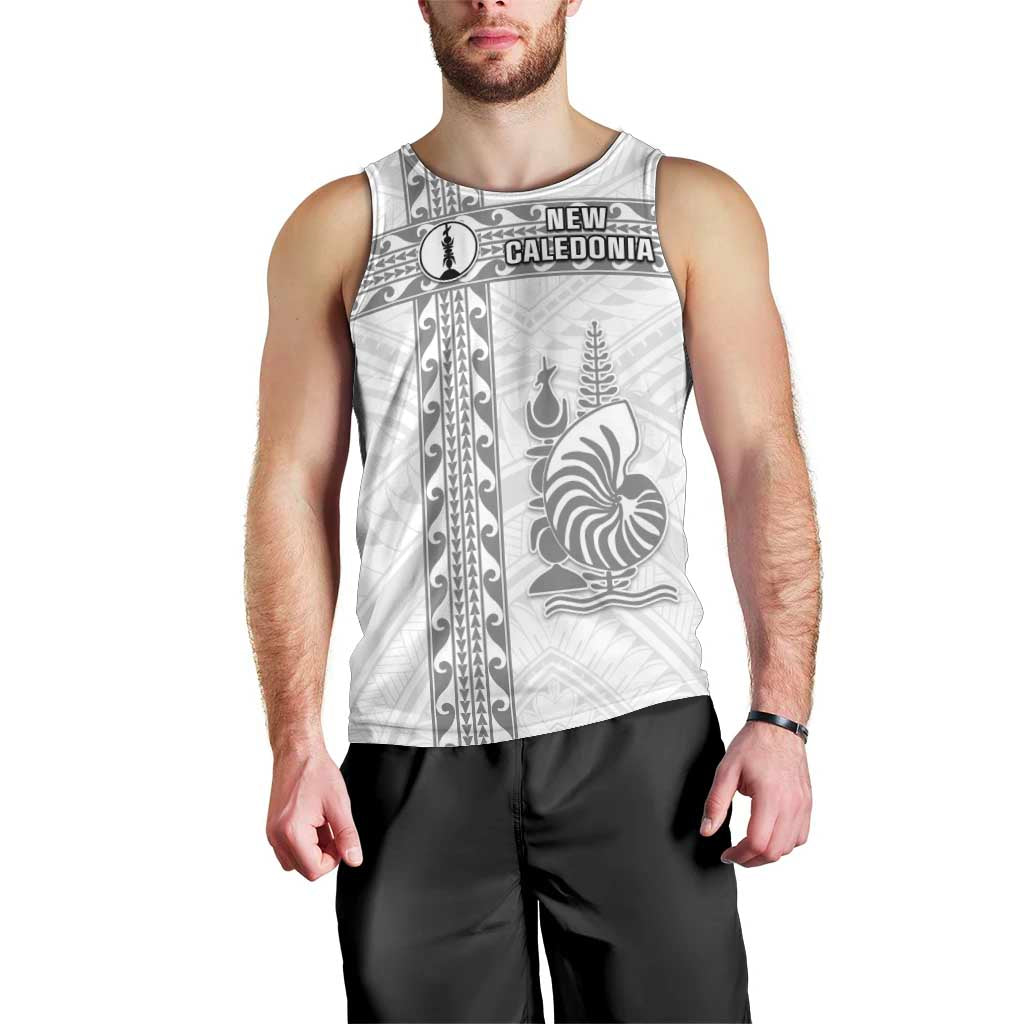 Custom New Caledonia Football Men Tank Top Go The Kagus LT05 - Polynesian Pride