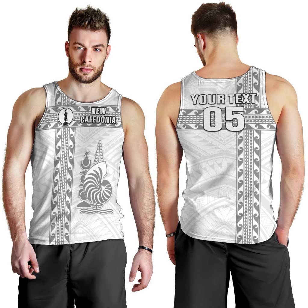 Custom New Caledonia Football Men Tank Top Go The Kagus LT05 - Polynesian Pride