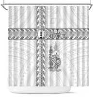 New Caledonia Football Shower Curtain Go The Kagus LT05 White - Polynesian Pride