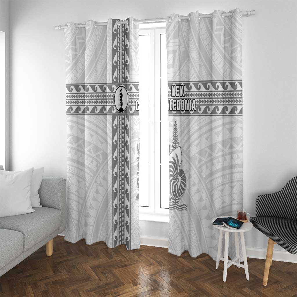 New Caledonia Football Window Curtain Go The Kagus LT05 With Grommets White - Polynesian Pride