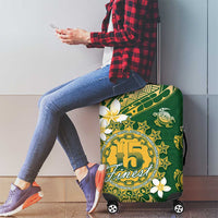 Cook Islands 15 Finest Luggage Cover Plumeria Polynesian Turtle LT05 - Polynesian Pride
