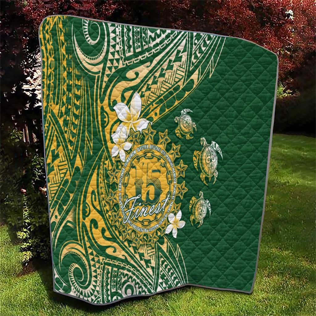 Cook Islands 15 Finest Quilt Plumeria Polynesian Turtle LT05 - Polynesian Pride