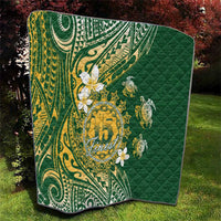 Cook Islands 15 Finest Quilt Plumeria Polynesian Turtle LT05 - Polynesian Pride