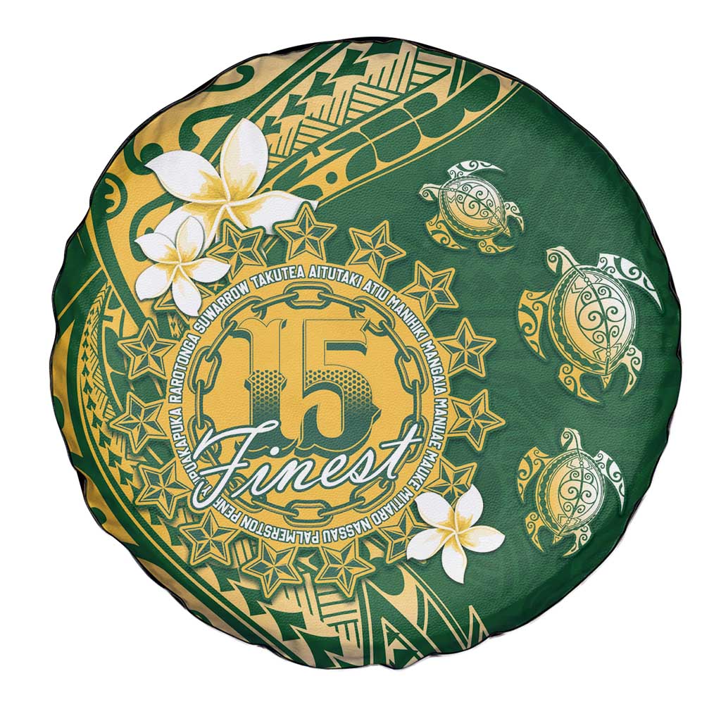Cook Islands 15 Finest Spare Tire Cover Plumeria Polynesian Turtle LT05 - Polynesian Pride