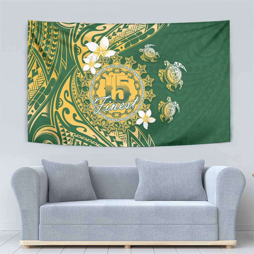 Cook Islands 15 Finest Tapestry Plumeria Polynesian Turtle LT05 - Polynesian Pride