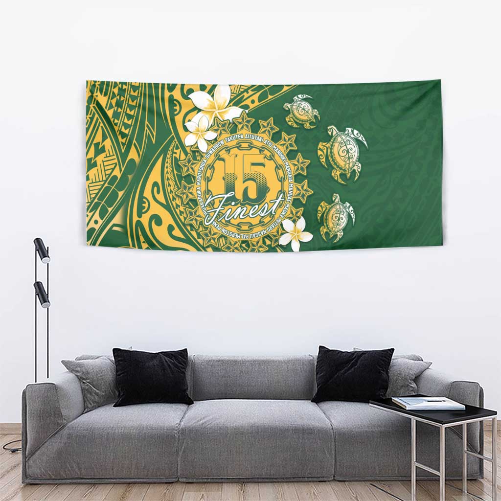 Cook Islands 15 Finest Tapestry Plumeria Polynesian Turtle LT05 - Polynesian Pride