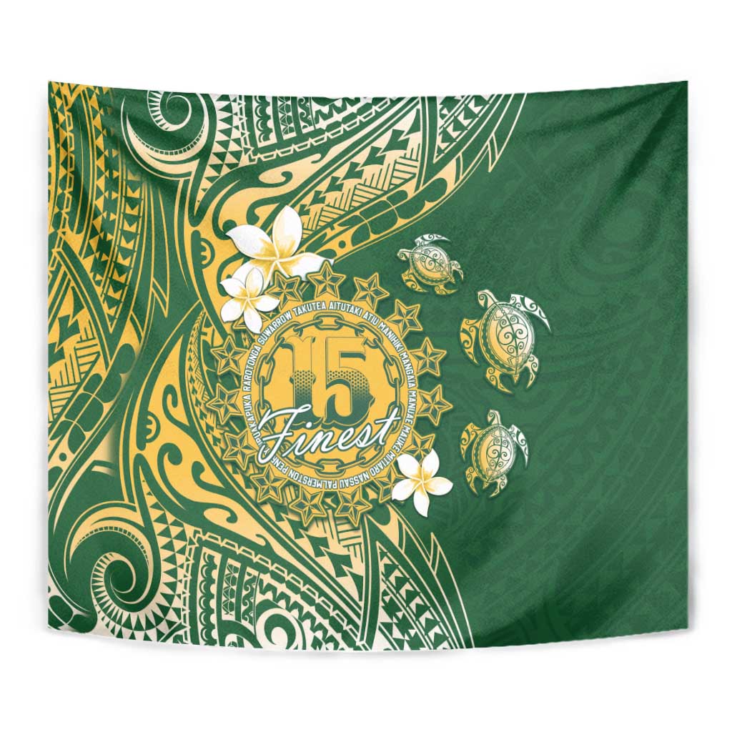 Cook Islands 15 Finest Tapestry Plumeria Polynesian Turtle LT05 - Polynesian Pride