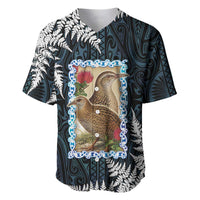 New Zealand Weka Baseball Jersey Maori Hen Koru Pattern LT05 Black - Polynesian Pride