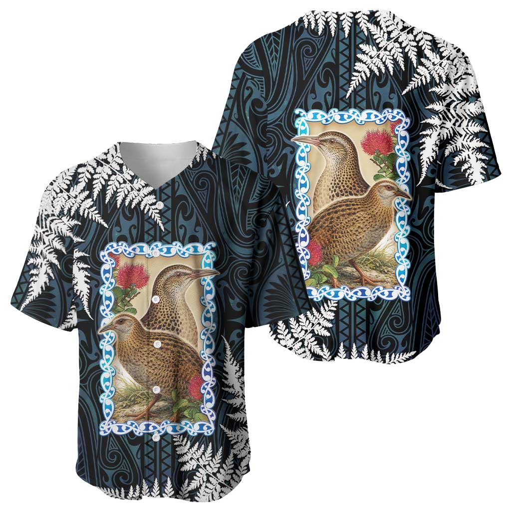 New Zealand Weka Baseball Jersey Maori Hen Koru Pattern LT05 - Polynesian Pride