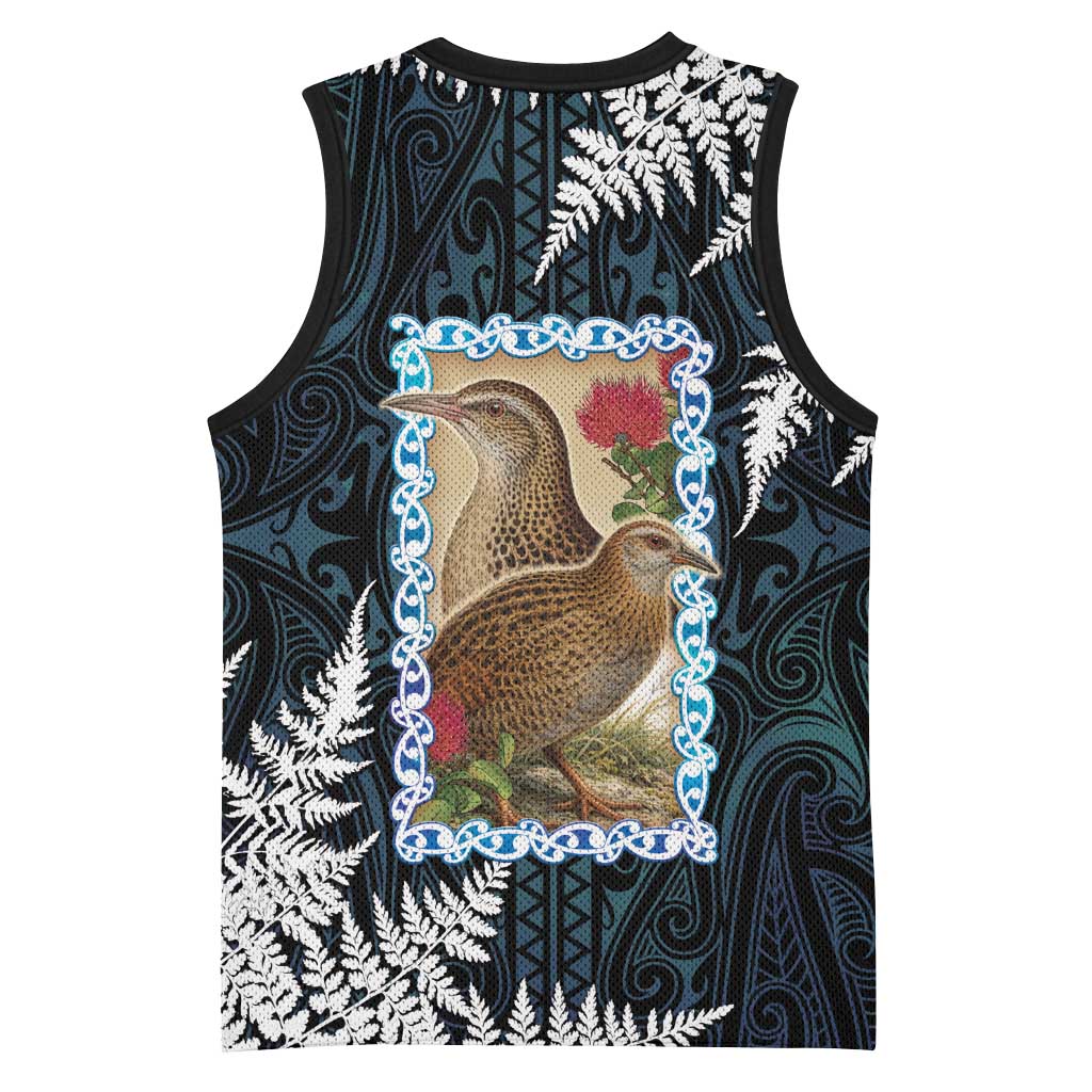 New Zealand Weka Basketball Jersey Maori Hen Koru Pattern LT05 - Polynesian Pride