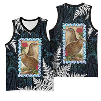 New Zealand Weka Basketball Jersey Maori Hen Koru Pattern LT05 - Polynesian Pride