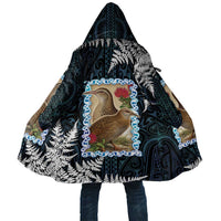 New Zealand Weka Cloak Maori Hen Koru Pattern LT05 Unisex Black - Polynesian Pride