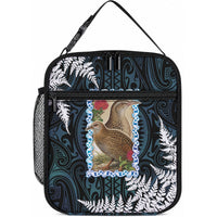 New Zealand Weka Lunch Bag Maori Hen Koru Pattern LT05 10.2 × 8.3 × 4.3 inch Black - Polynesian Pride