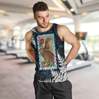New Zealand Weka Men Tank Top Maori Hen Koru Pattern LT05 Black - Polynesian Pride
