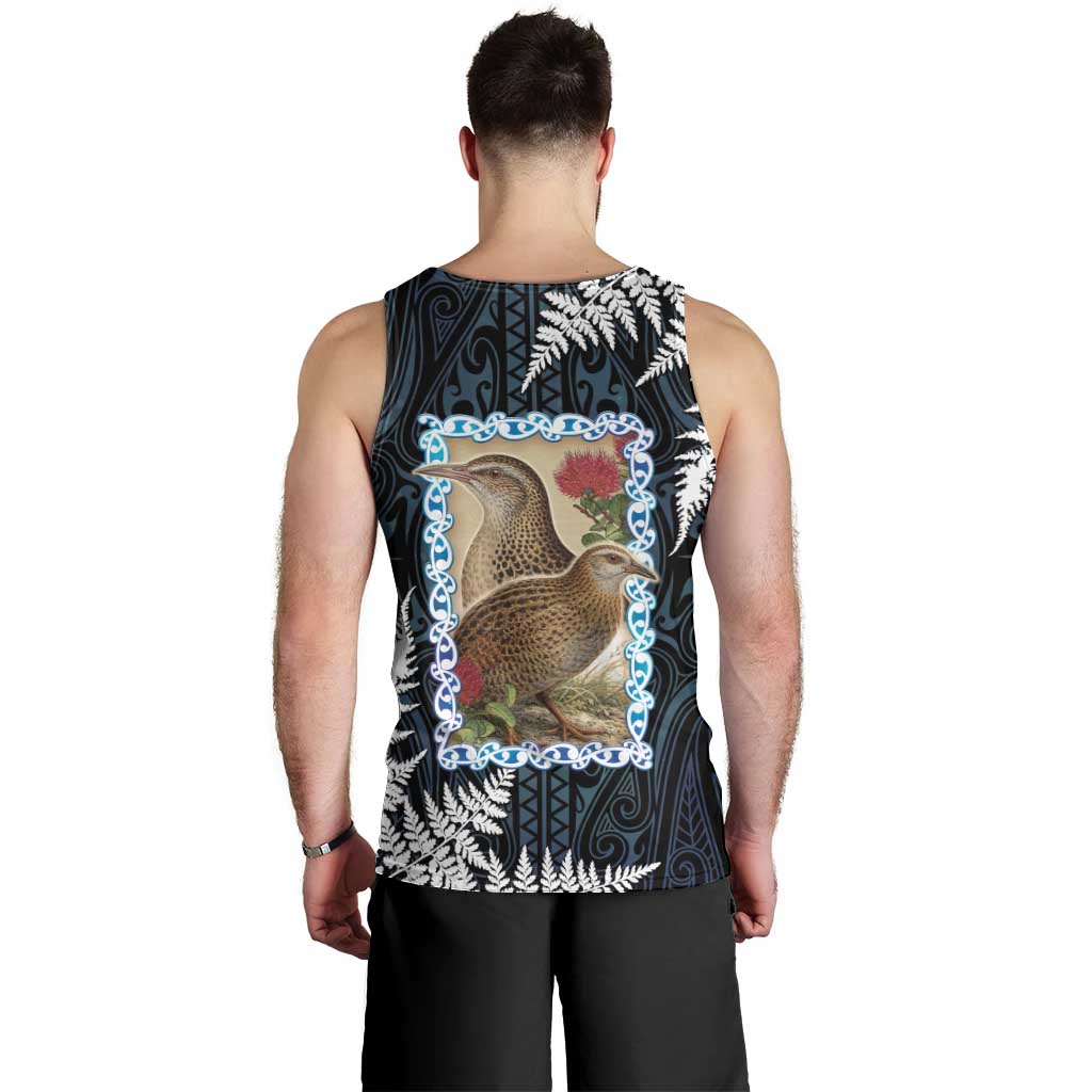 New Zealand Weka Men Tank Top Maori Hen Koru Pattern LT05 - Polynesian Pride