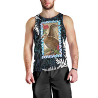 New Zealand Weka Men Tank Top Maori Hen Koru Pattern LT05 - Polynesian Pride