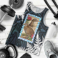 New Zealand Weka Men Tank Top Maori Hen Koru Pattern LT05 - Polynesian Pride