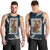 New Zealand Weka Men Tank Top Maori Hen Koru Pattern LT05 - Polynesian Pride