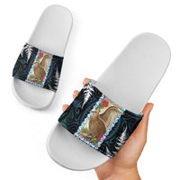 New Zealand Weka Slide Sandals Maori Hen Koru Pattern LT05 - Polynesian Pride