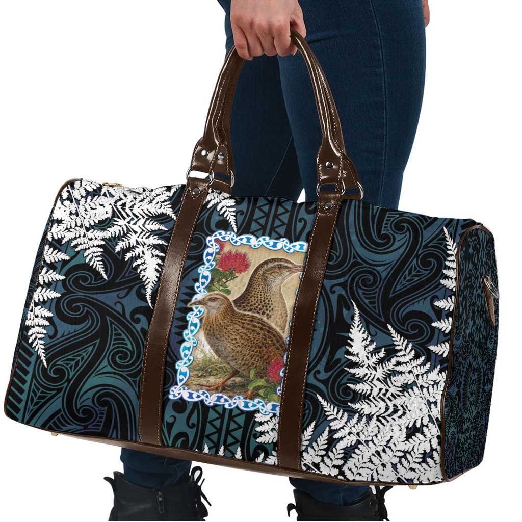 New Zealand Weka Travel Bag Maori Hen Koru Pattern LT05 - Polynesian Pride