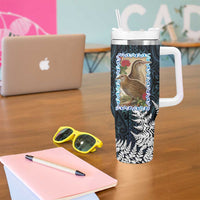 New Zealand Weka Tumbler With Handle Maori Hen Koru Pattern LT05 - Polynesian Pride