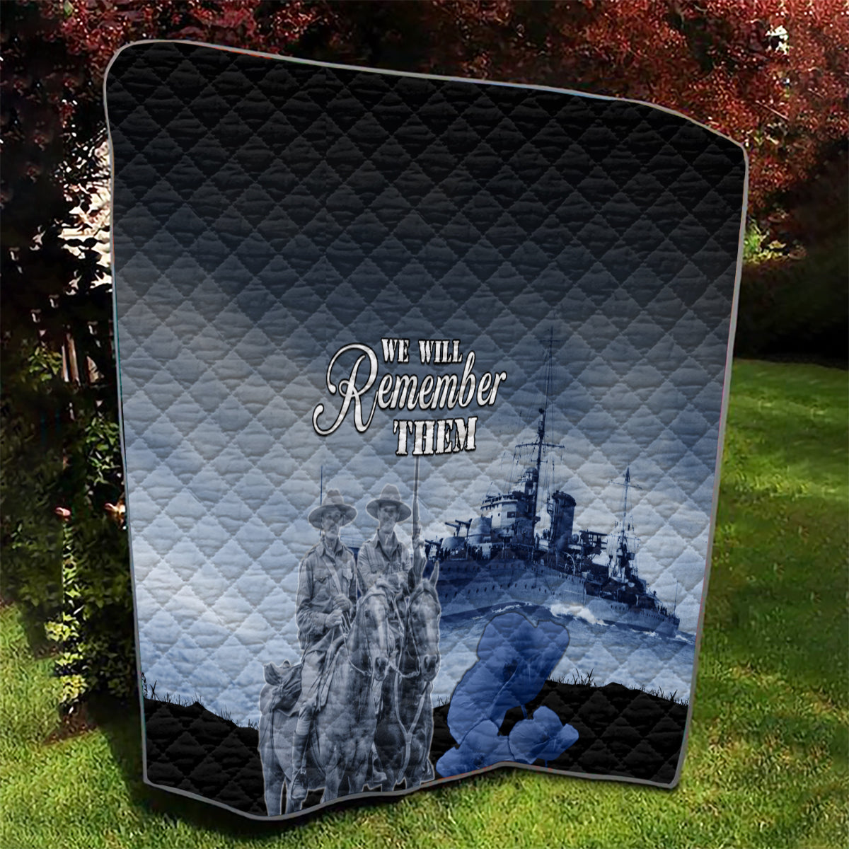 New Zealand ANZAC Day Quilt HMNZS Achilles We Will Remember Them LT05 - Polynesian Pride
