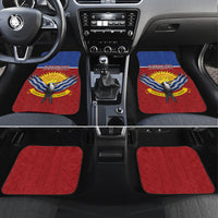 Kiribati 45th Independence Day Car Mats Lesser Frigatebird Tribal Pattern LT05 Set 4pcs Red - Polynesian Pride