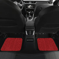 Kiribati 45th Independence Day Car Mats Lesser Frigatebird Tribal Pattern LT05 Set 2pcs - Back Red - Polynesian Pride