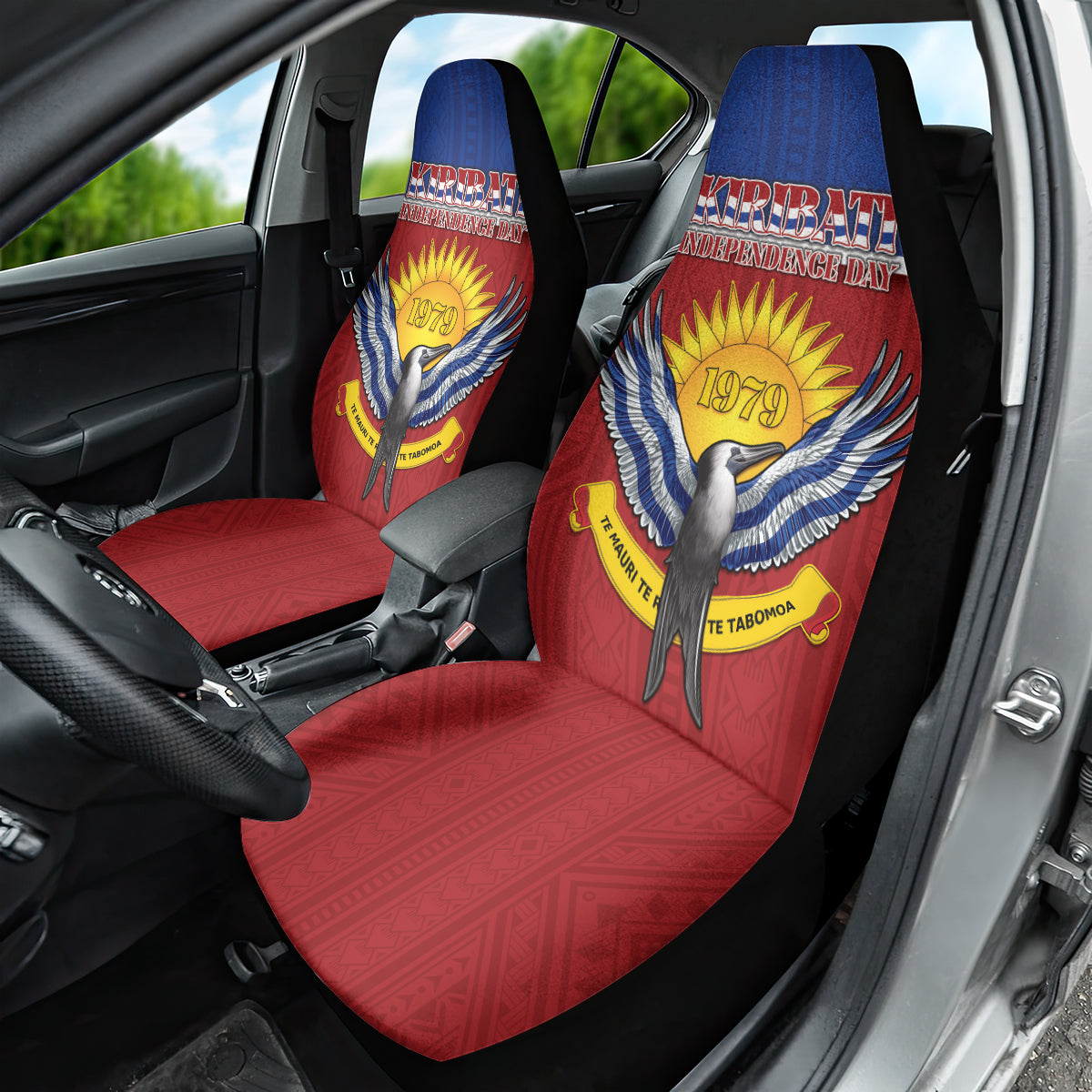 Kiribati 45th Independence Day Car Seat Cover Lesser Frigatebird Tribal Pattern LT05 - Polynesian Pride