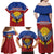 Kiribati 45th Independence Day Family Matching Off Shoulder Maxi Dress and Hawaiian Shirt Lesser Frigatebird Tribal Pattern