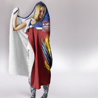 Kiribati 45th Independence Day Hooded Blanket Lesser Frigatebird Tribal Pattern LT05 - Polynesian Pride
