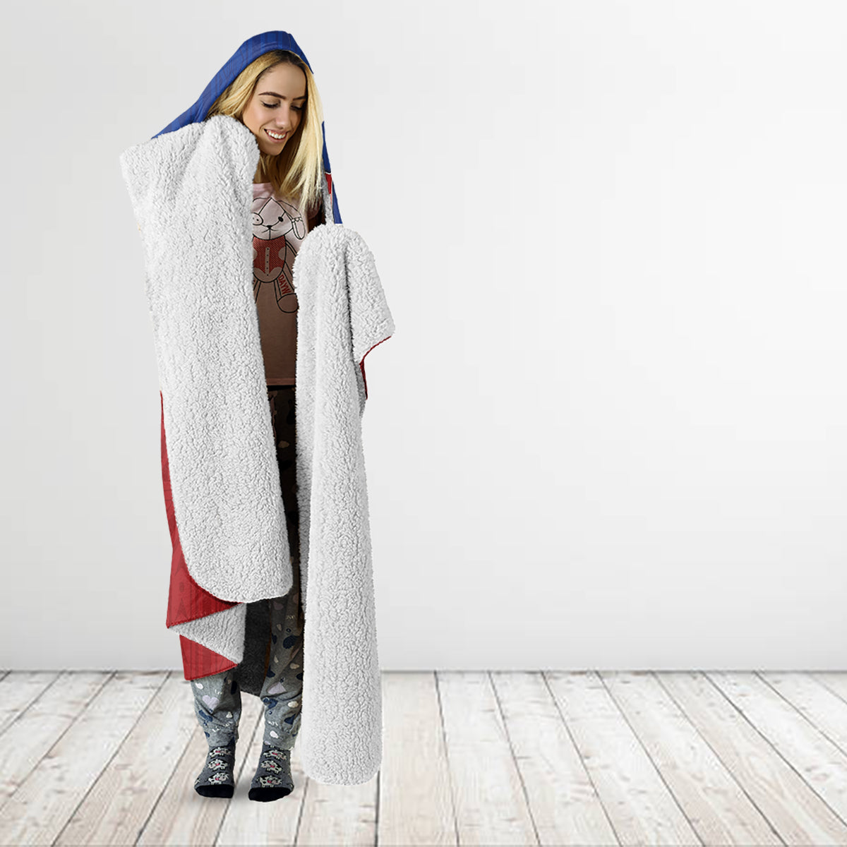 Kiribati 45th Independence Day Hooded Blanket Lesser Frigatebird Tribal Pattern LT05 - Polynesian Pride