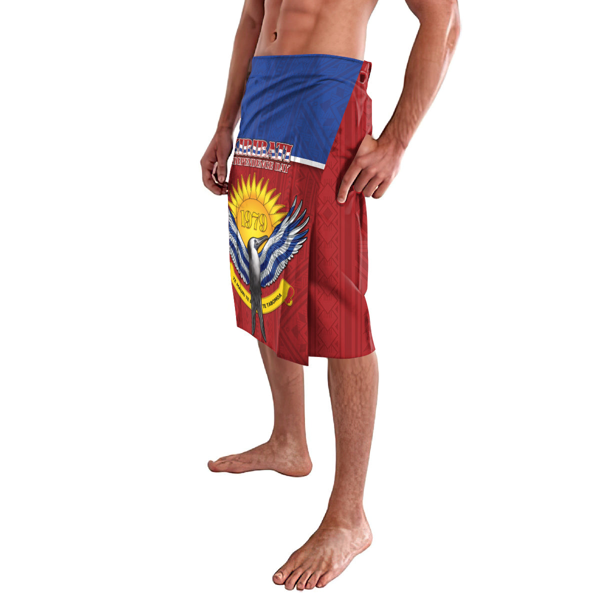Kiribati 45th Independence Day Lavalava Lesser Frigatebird Tribal Pattern LT05 - Polynesian Pride